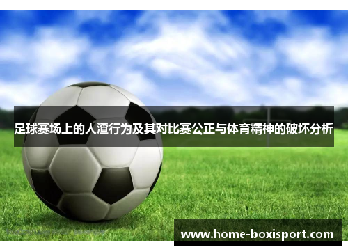 足球赛场上的人渣行为及其对比赛公正与体育精神的破坏分析